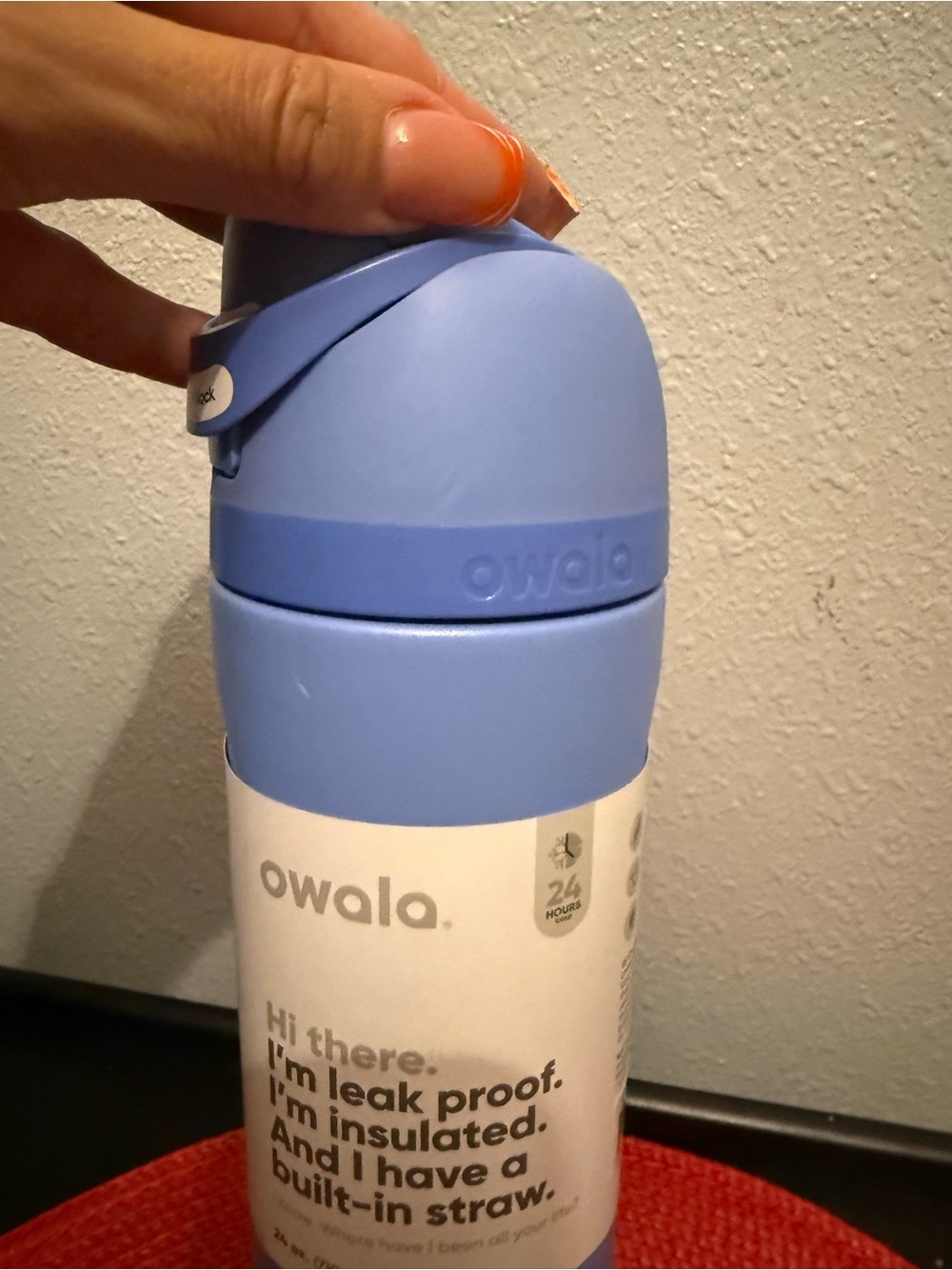 NEW Owala "Out of the Blue" 24oz Target Blue Periwinkle Stainless Steel Free Sip - Picture 2 of 6